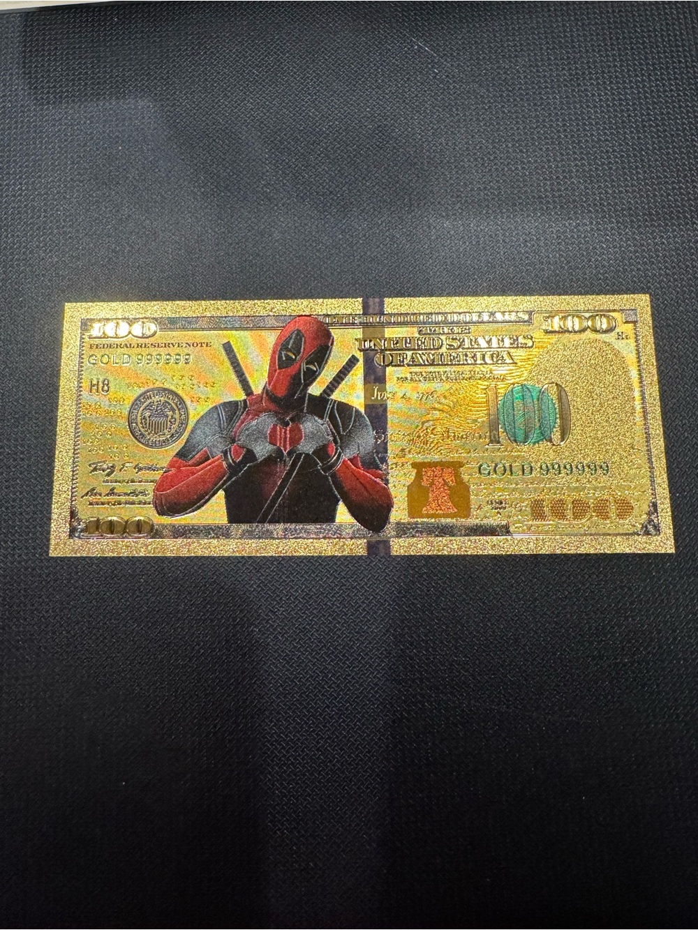 Deadpool Gold collectible note